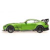 2021 Mercedes-Benz AMG GT Black Series Matt Green Metallic with Black Top and Hood Stripes 1/18 Diecast Model Car by Minichamps - 4 of 4