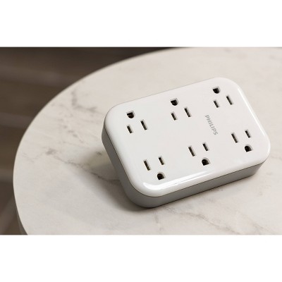 Philips 900J 6-Outlet Surge Tap - White
