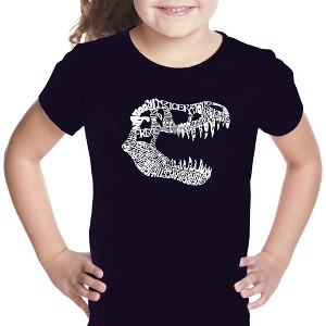LA Pop Art Girl's Word Art T-shirt - TREX - 1 of 4
