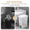Aoibox Slim Bathroom Trash Can with Soft Close Lid, Step-On Pedal Garbage Bin for Toilet, Office, Bedroom, Kitchen, Living Room, 1.9 Gallon Capacity - 4 of 4