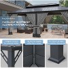 ALAULM Wall Mount Gazebo Outdoor Pergola, Hardtop Lean to Gazebo Canopy Awnings with Sloped Roof and Sturdy Steel Frame, for Patio, Deck, Backyard - 3 of 4