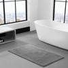 NAYSAYE Bath Rug 24" x 40" Plush Soft Absorbent Quick Dry Non Slip Spa Quality Cozy Comfort for Bathroom, Gray - 2 of 4