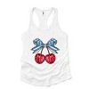 Simply Sage Market Women's Coquette Patriotic Cherries Graphic Racerback Tank - 2 of 4