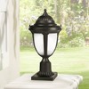John Timberland Casa Sorrento Rustic Outdoor Post Light Pier Mount Fixture Black 16 3/4" Marbleized Glass for Exterior Barn Deck House Porch Yard Home - 2 of 4