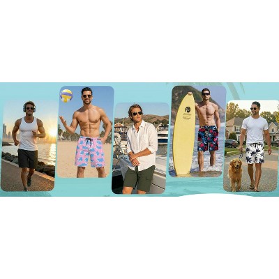 Ekouaer Mens Swim Trunks with Compression Liner 2 in 1 Board Shorts 9 Inch Quick Dry Bathing Suit Swimsuit with Pockets Black M — фото 6