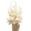 Bleached Zinnia Bouquet Set – 29.5"H – Beige Faux Floral Stems – By Melrose - 2 of 3