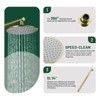 Cobbe Brushed Gold Single Handle Wall Mount Shower Faucet Set with 9-Inch Showerhead 5-Settings Hand Shower 15.74-Inch Shower Arm and Valve - 4 of 4