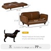 Lyngins Convertible PU Leather Dog Sofa Bed,Foldable Pet Couch for Large and Medium Dogs,Adjustable Backrest,7.75" Elevated Design,Brown - 3 of 4