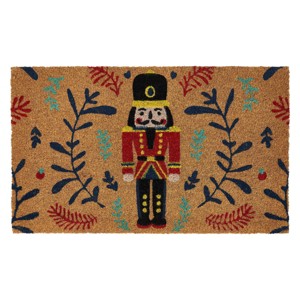 VCNY 1'6"x2'6" Nutcracker Holiday Outdoor Coir Doormat - 1 of 4