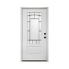 Wooakway 36"W×80"H Exterior Frosted Glass Prehung Front Entry Door Primed Interior Fiberglass Entrance Door - 4 of 4