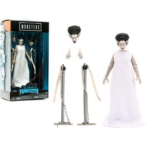 The Bride of Frankenstein 6" Moveable Figurine with Chains and Alternate Head and Hands "Universal Monsters" Series by Jada - 1 of 4