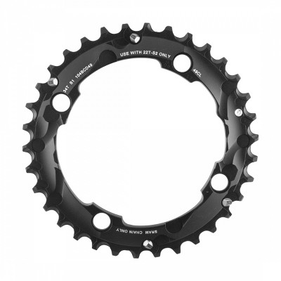 Sram Mountain Chainring - Black Tooth Count: 34 Chainring Bcd: 104 : Target