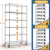 Dolonm Wire Shelving Unit, 6000 LBS NSF Height Adjustable Metal Garage Storage Shelves with Wheels,Metal Shelves - 2 of 4