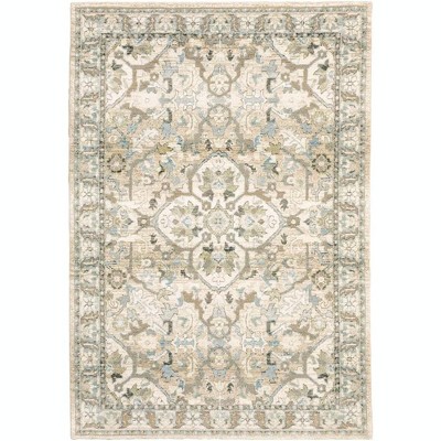 Oriental Weavers A9818G076365ST Andorra 9818G2 0" Area Rug, 2' 6" X 12', Beige