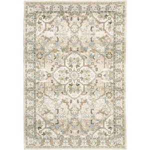 Oriental Weavers A9818G076365ST Andorra 9818G2 0" Area Rug, 2' 6" X 12', Beige - 1 of 2