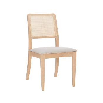 Deacon Rattan Back Fabric Dining Chair Natural - Linon