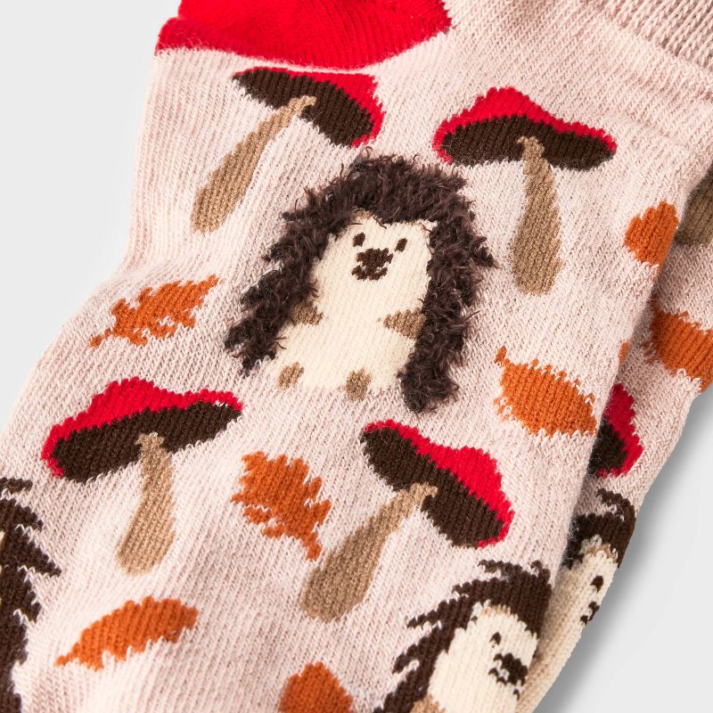 Women&#39;s Woodland Hedgehog Low Cut Socks - Xhilaration&#8482; Brown 4-10, 3 of 4