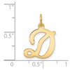 Black Bow Jewelry 14k Yellow Gold, Sophia Collection, Small Script Initial D Pendant - 4 of 4