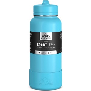 Hydrapeak Sport Stainless Steel Insulated Water Bottle With Spill Proof Straw Lid And Matching Rubber Sport Boot - 1 of 4