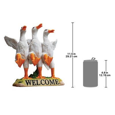 Design Toscano Delightful Dancing Ducks Welcome Sign - Multicolored