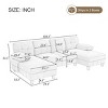 103" Extra-Large Chenille Sectional Sofa with Dual Chaise Lounges, U-Shaped Couch with Armrest Pillows for Living Room–The Pop Home - 4 of 4