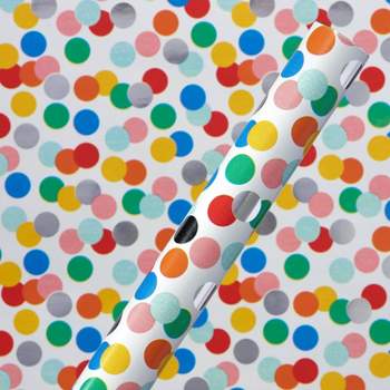 Adult Birthday Dots Gift Wrap Roll White - Spritz™