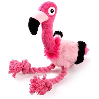 Allforpaws Ultrasonic Dj Flamingo Plush Dog Toy, Pink