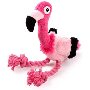 Allforpaws Ultrasonic Dj Flamingo Plush Dog Toy, Pink - 1 of 4