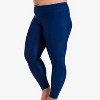 Calypsa Women's Plus Size Chlorine Resistant Long Swim Leggings - 3 of 4