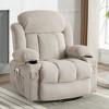 Ridstar Rocking Massage Sofa with Heating Function and Cup Holder For Bedroom & Living Room-Beige - 2 of 4