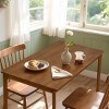 Subrtex Modern Farmhouse Square Table, Cozy Wooden Dining Table for 1-2 Persons, Ideal for Small Kitchen & Dinner Spaces - 4 of 4
