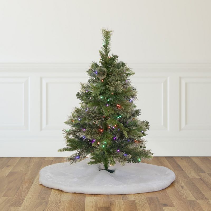 Northlight 3' Pre-Lit Kingston Cashmere Pine Full Artificial Christmas Tree, Multi LED Lights, 3 of 9