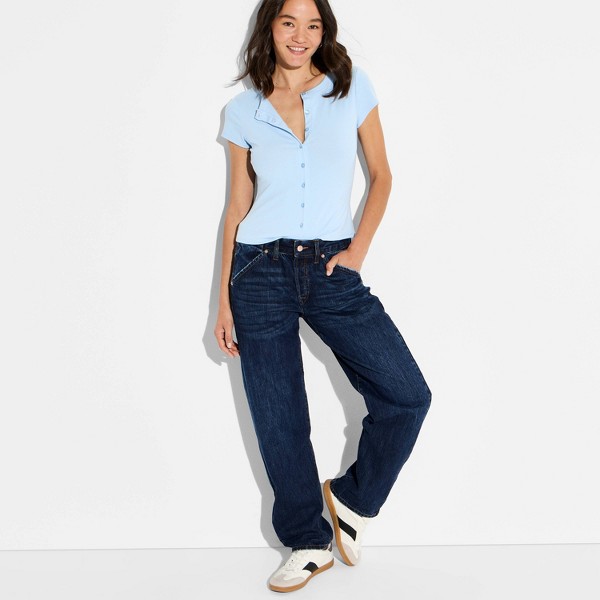 Jeans de tiro bajo con costura torcida para mujer - Wild Fable™ 3