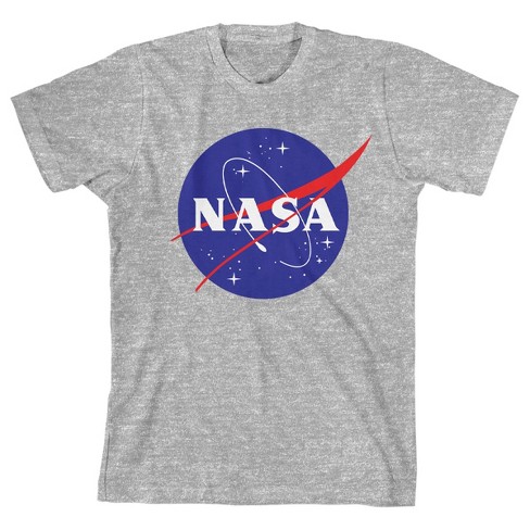 Nasa Logo Boy's Athletic Heather T-shirt : Target