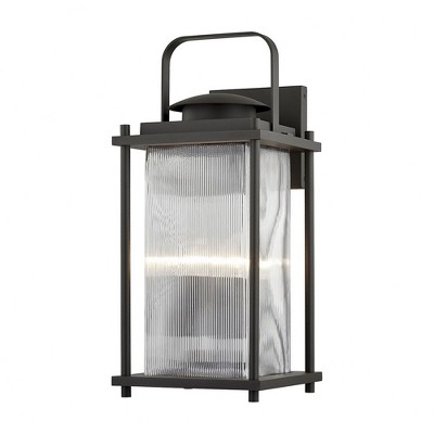 Troy Lighting James Bay 4 - Light Wall Light in  Bronze Clear Ribbed Shade
