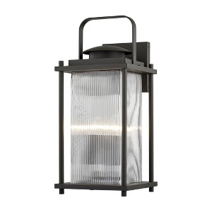 Troy Lighting James Bay 4 - Light Wall Light in  Bronze Clear Ribbed Shade - 1 of 1