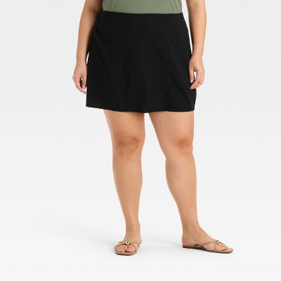 Women's Mini A-Line Skirt - Ava & Viv™ Black