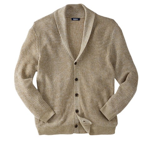 Big and tall shawl collar cardigan sale