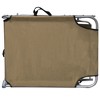 vidaXL Patio Lounge Chair Folding Sunlounger Porch Sunbed with Canopy Aluminum - Taupe - 4 of 4