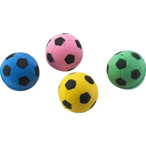 Spot Spotnips Sponge Soccer Balls Cat Toys - 4 Pack - 1 of 4