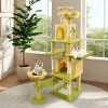 TopComfy Pet Tower 71 Inch Flower Cat Tree With Large Condo Removable Flower Cushion And Hammock For Cats, Multicolored, 19.99"*19.99"*14.4" - 2 of 4