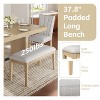 Farmhouse 6-Piece Extendable Dining Table Set with Bench and 4 Upholstered Chairs, 78.1" Rubberwood Kitchen Table with Trestle Legs - 2 of 4