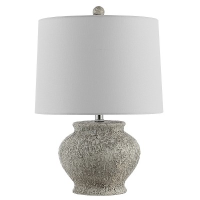 Imran Resin Table Lamp - Light Grey - Safavieh.