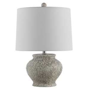 Imran Resin Table Lamp - Light Grey - Safavieh. - 1 of 4