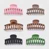 Hair Essentials Women's Hair Claw Clip Set for Women – Non-Slip, Durable, Large Hair Clips in Stylish Matte and Glossy Colors– (6 or or 18 Piece Set) - 2 of 4