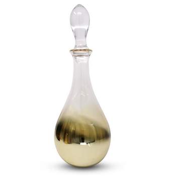 Classic Touch Wine Decanter with Gold Ombre Design, 10"H