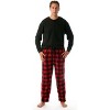 #FollowMe Mens Thermal Henley Pajama Set with Polar Fleece Pants  Warm, Comfy Sleepwear - 4 of 4