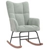 vidaXL Rocking Chair Accent Side Chair Padded Seat for Living Room Velvet - 3 of 4