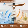 52 Inch Smart Ceiling Fans with Lights and Remote & APP Control Modern High CFM Flush Mount Ceiling Fan with ABS Blades for Bedroom Living Room - 4 of 4