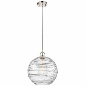 Athens Deco Swirl - 1 Light Cord Hung Mini Pendant In Industrial Style-15 Inches Tall and 12 Inches Wide - 1 of 1